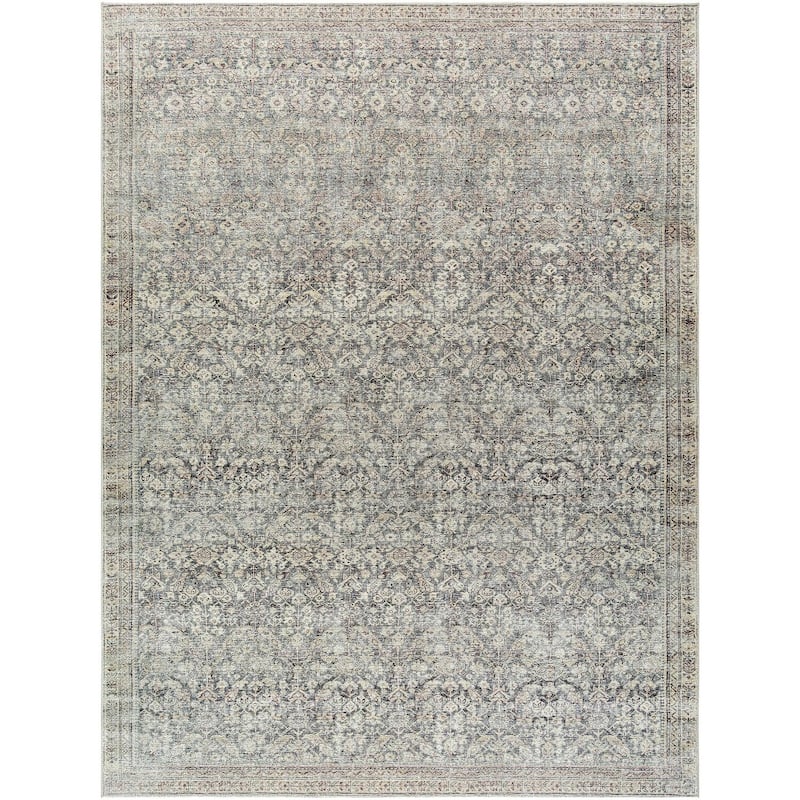 Galey Alix x Livabliss Collins Avenue III Vintage Damask Area Rug - Rust/Brown - 9' 1" x 12'