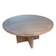 preview thumbnail 20 of 39, Landon Round Reclaimed Pine Natural Finish Dining Table with Cross Base