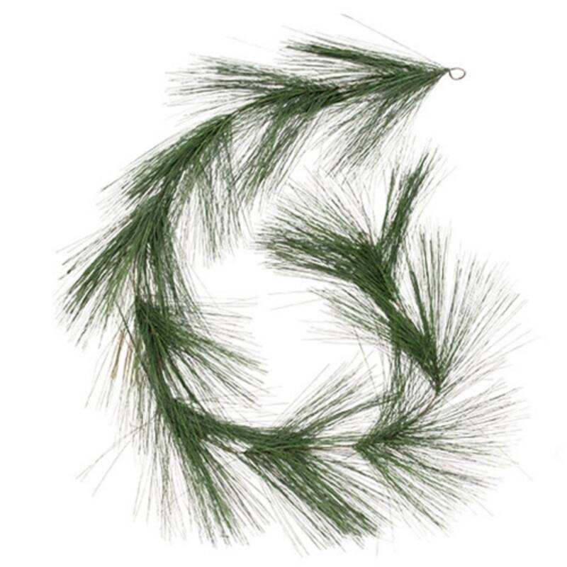 Artificial Cedar and Red Berry Garland with Pinecones 5 Ft - Green