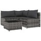 preview thumbnail 61 of 100, vidaXL Patio Corner Sofa with Cushions Black/Brown/Gray Poly Rattan