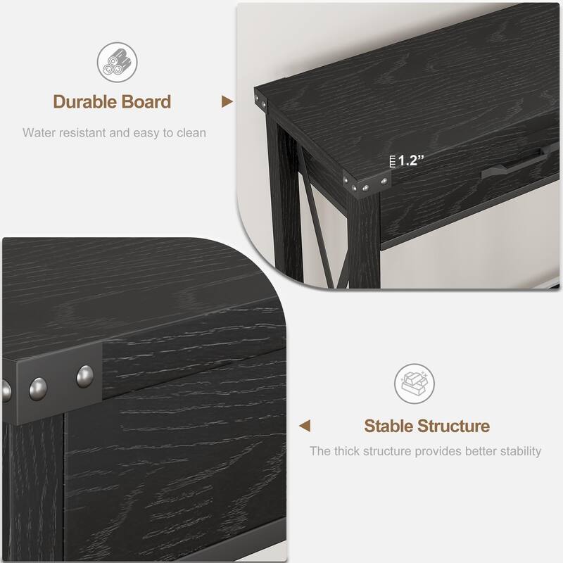 31-inch Side Table Suitable for Entrances, Hallways, and Living Rooms Two-Tier