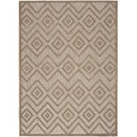6' X 9' Natural Beige Argyle Indoor Outdoor Area Rug - 6' x 7' - Bed ...