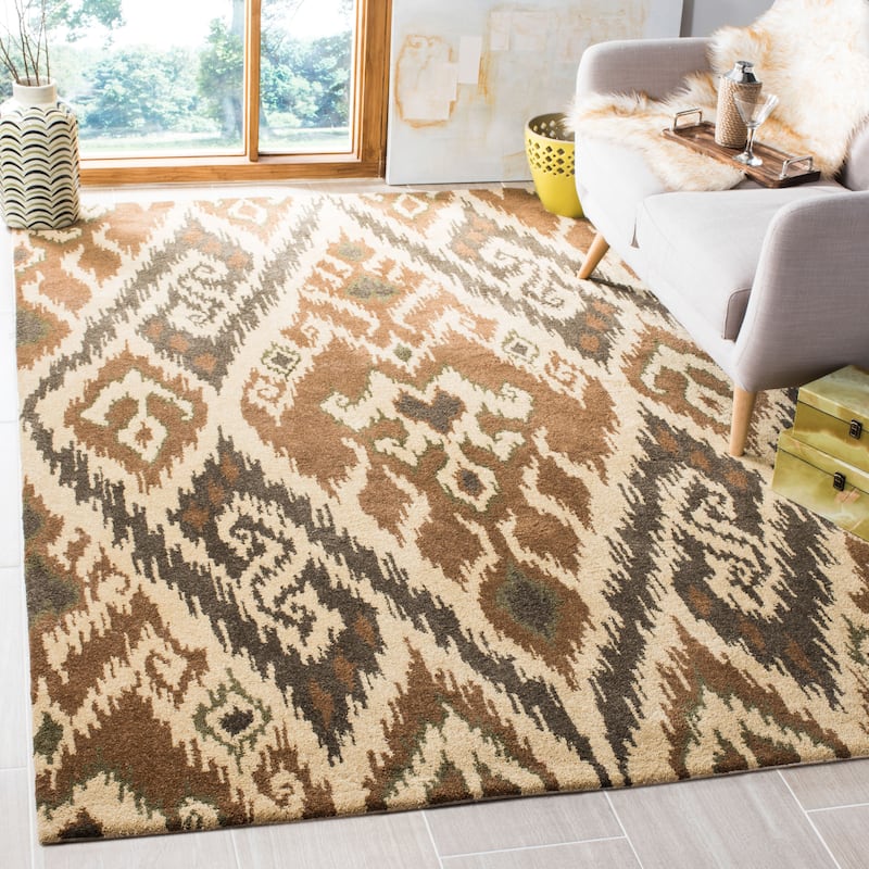 SAFAVIEH Handmade Capri Costantina Modern Wool Rug - 8' x 10' - Multi/Brown