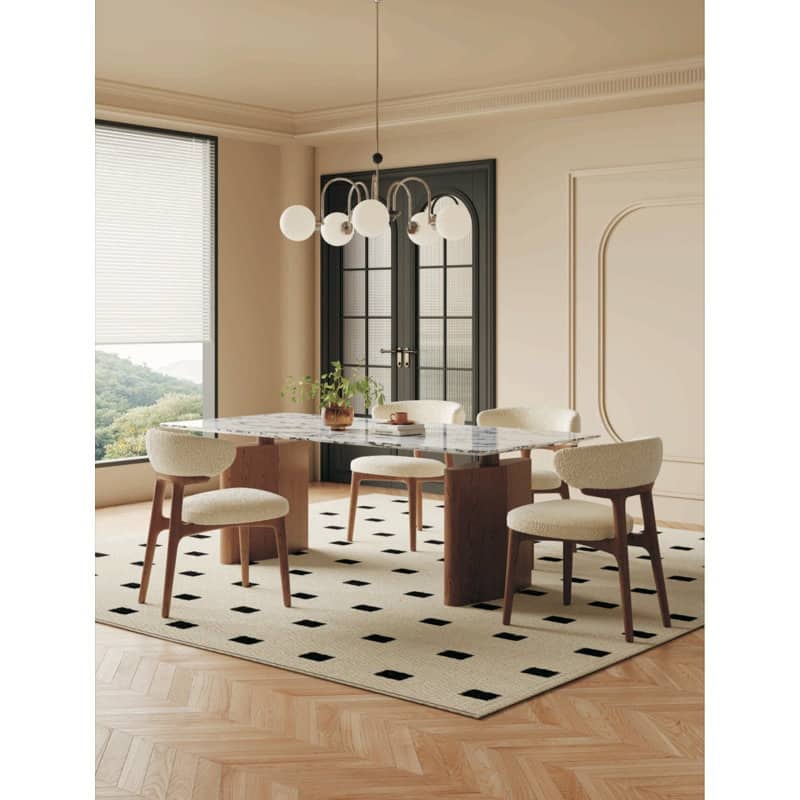 Clotilde Teddy Fabric Chair 2-Piece Set