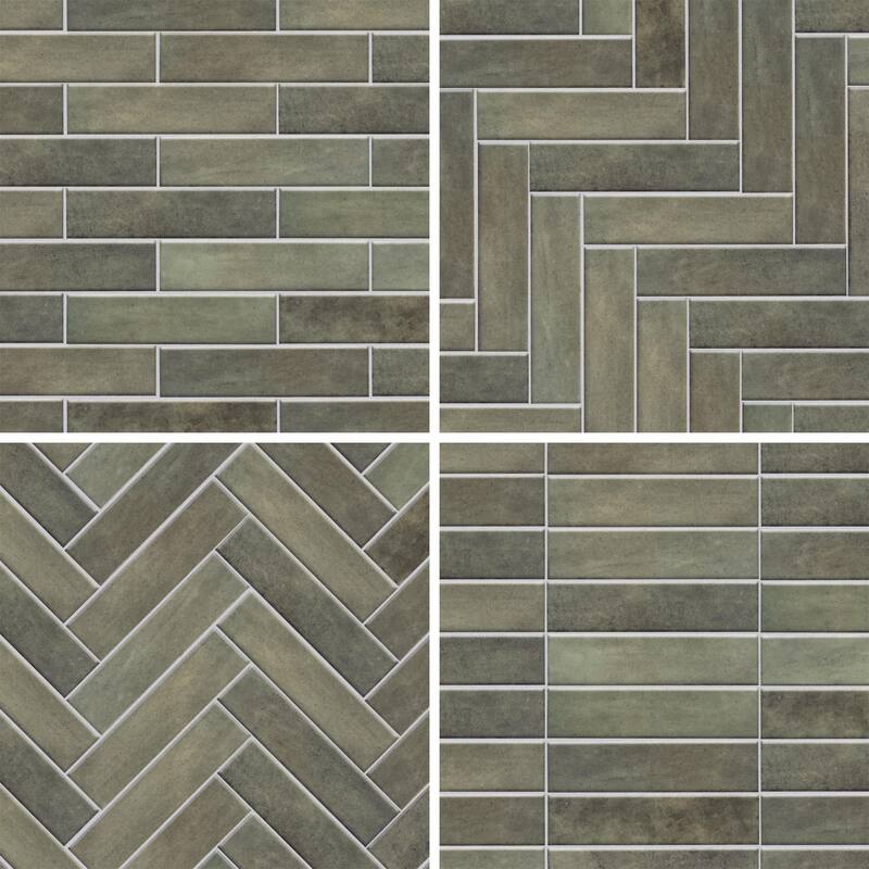 Merola Tile Tribeca Studio Sage Green 2-3/8" x 9-5/8" Porcelain Wall Tile