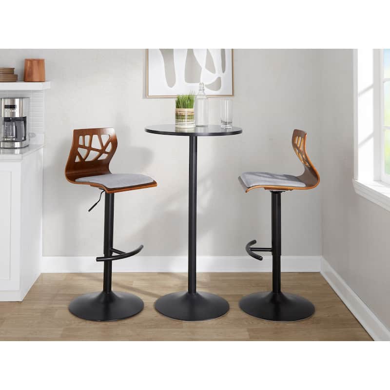 Carson Carrington Sala Adjustable Bar Stool with Rounded T Footrest (Set of 2)