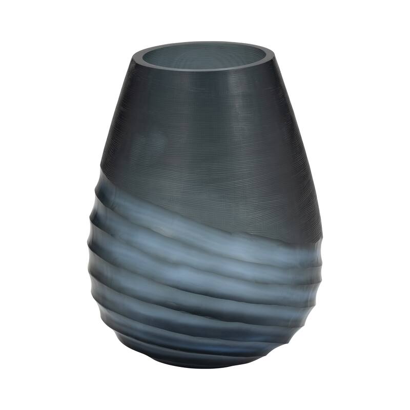Sagebrook Home Ceramic Vase, Soothing Blue, Medium Size, Decorative Vases, Perfect for Modern Living Spaces