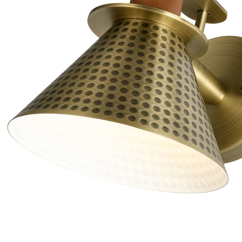 Modern 1-Light Bedroom Cone Metal Wall Sconce
