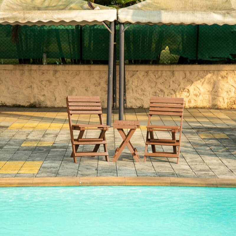 Las Cabos Fully Assembled All-Weather Recycled HDPE Outdoor Folding Bistro Chair