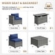 preview thumbnail 33 of 179, AOXUN Fire Pit Conversation Set Rattan Sofa Set Outdoor Furniture With Cushions
