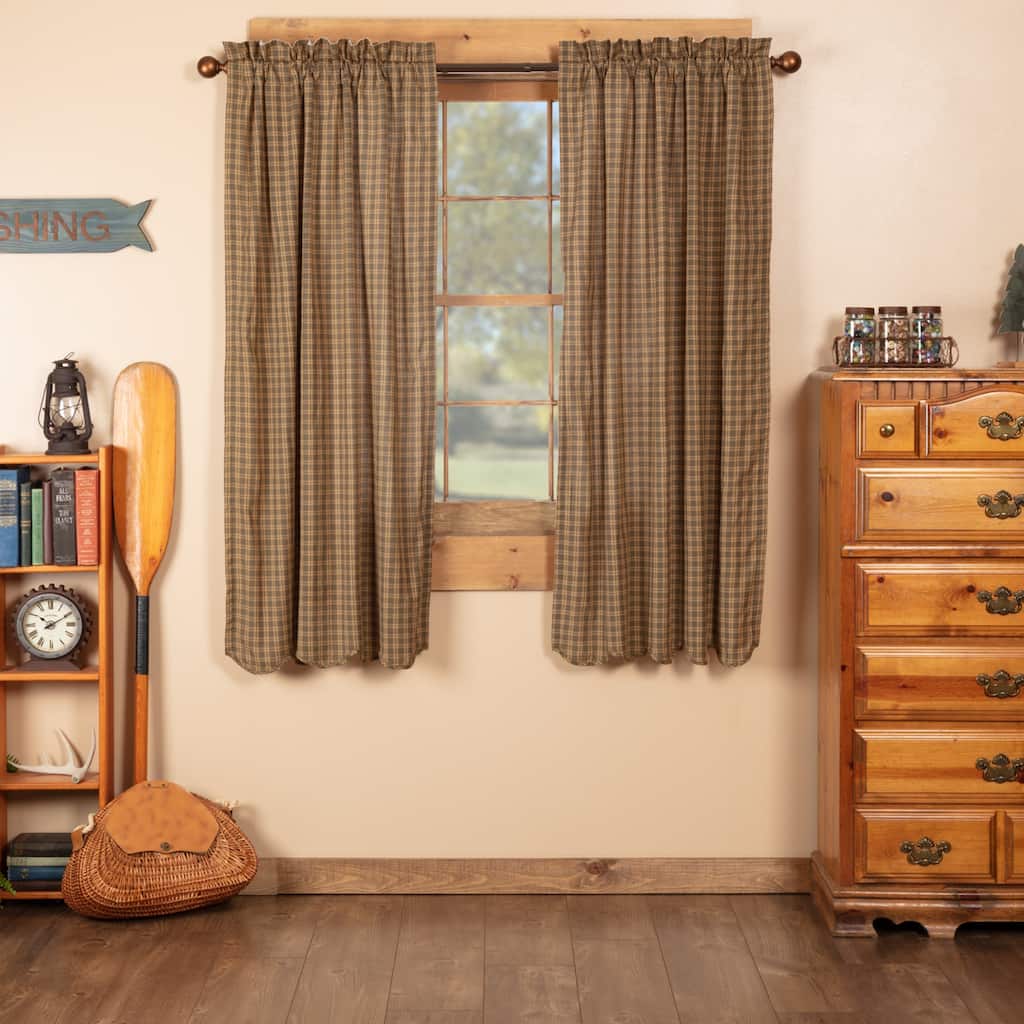 Cedar Ridge Short Panel Scalloped Set of 2 63x36 - Short Panel 63x36