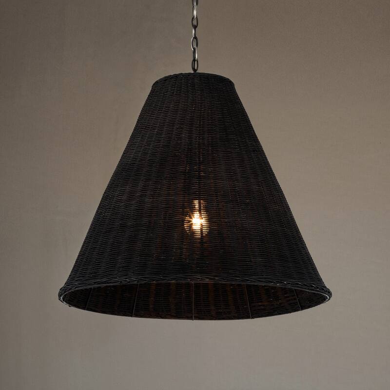 Rattan Taper Pendant Light