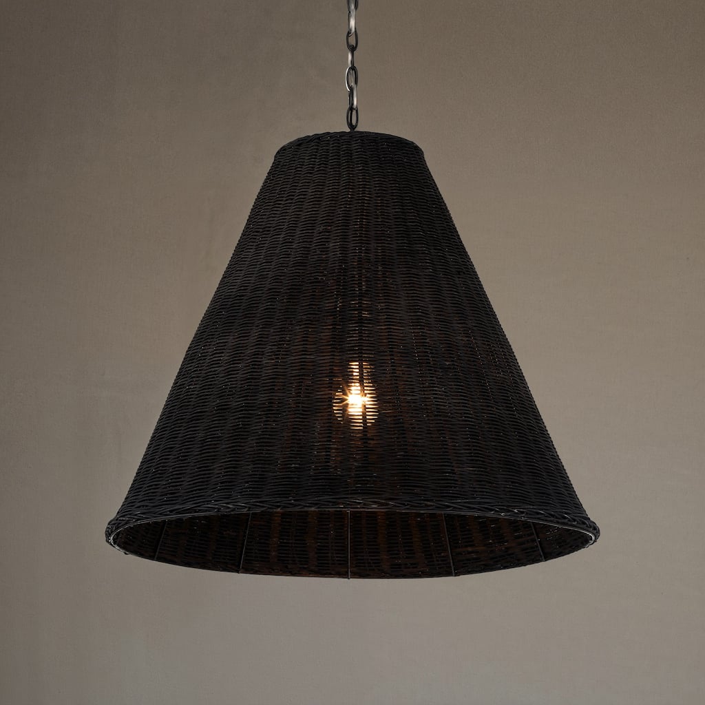 Rattan Taper Pendant Light