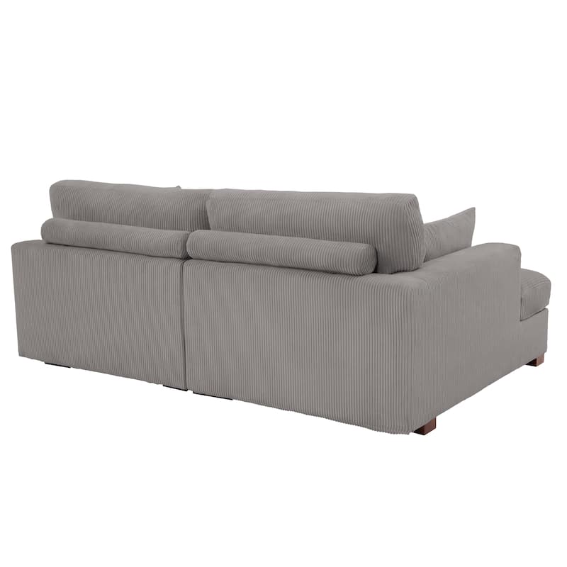 Modern Corduroy Modular Sectional Sofa Chaise Couch Bed
