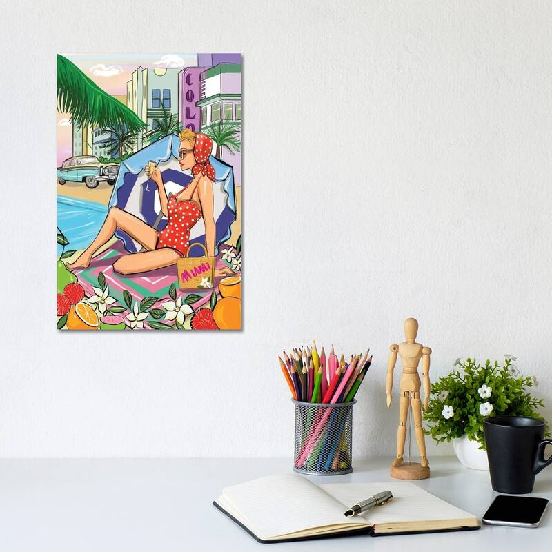 iCanvas "Art Deco I" by Rongrong DeVoe Canvas Print - 12x8x0.75