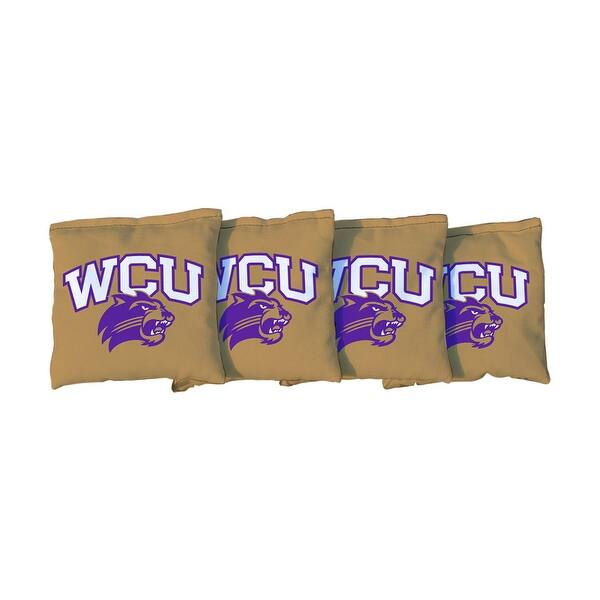 slide 2 of 3, Western Carolina WCU Catamounts Gold Cornhole Bags All-Weather Resin Filled
