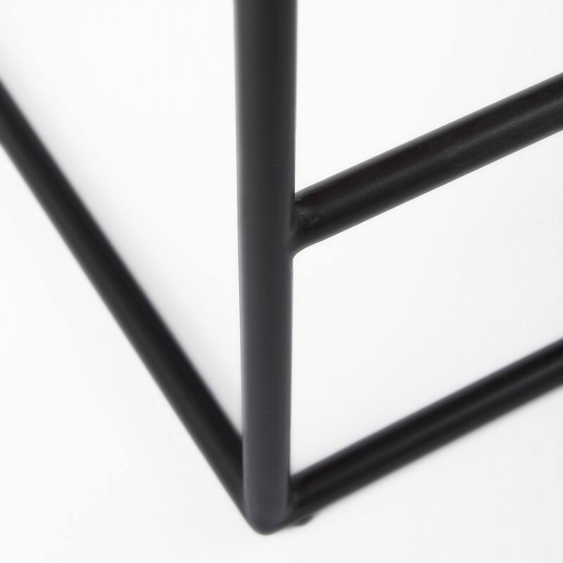 Modern Space-Saving Bar Chair Backless Design with Metal Legs and Footrest for Kitchen Dining