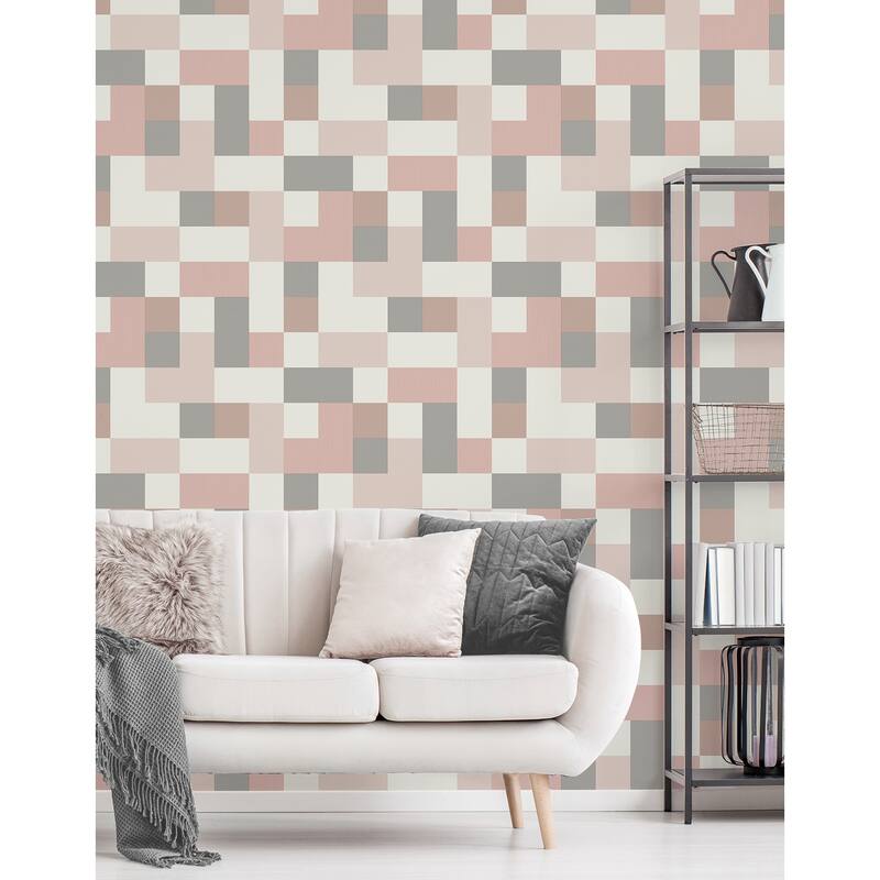 Fine Decor Milano Blush Geometric Wallpaper