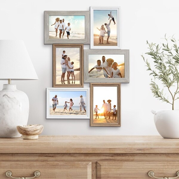 Camden Reed Romantic 6-Piece Collage Frame Set, Cut Join Design