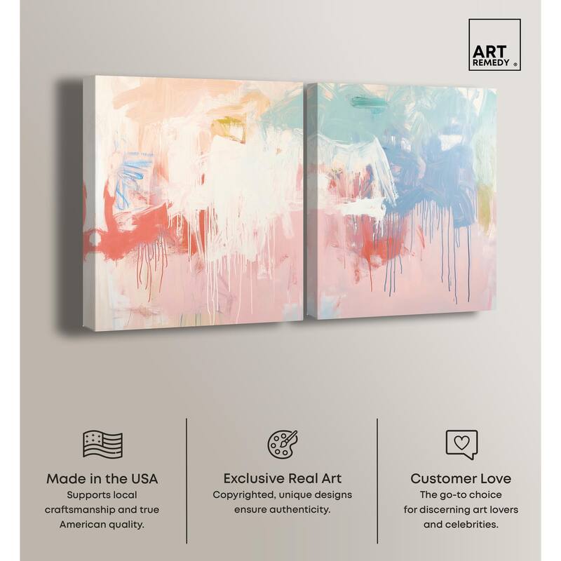 Breath of Colors Canvas Set of 2 by Art Remedy, Gallery Wrapped