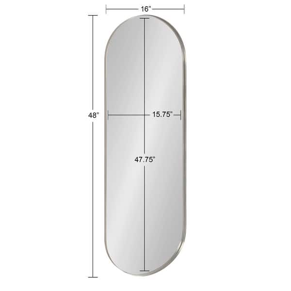 dimension image slide 3 of 7, Kate and Laurel Rollo Capsule Framed Wall Mirror