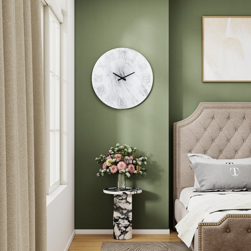 23.6" Glass Frameless Decorative Wall Clock