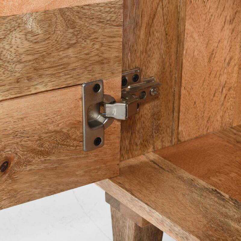 Compact Wooden Nightstand with Storage Drawer & Cabinet