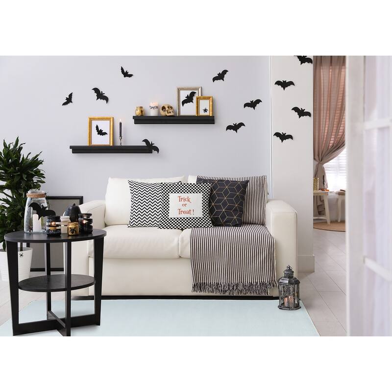 Halloween Trick or Treat Checks Accent Pillow