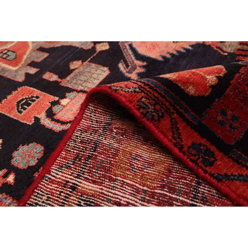 ECARPETGALLERY Hand-knotted Anadol Vintage Navy Wool Rug - 5'7 x 10'10