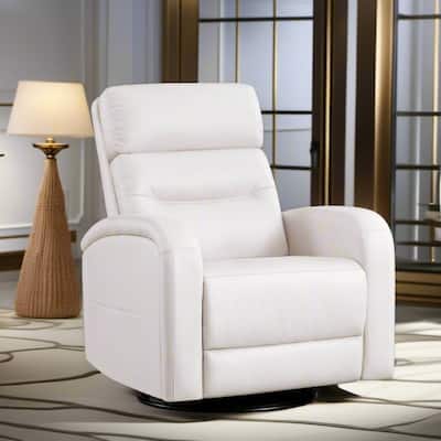 Aemeios Faux Leather Swivel Glider Rocker Manual Recliner