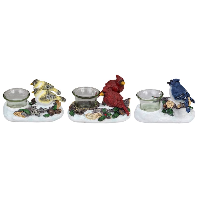 3 Birds Tabletop Decoration with Tealight Candle Holders 5.75"