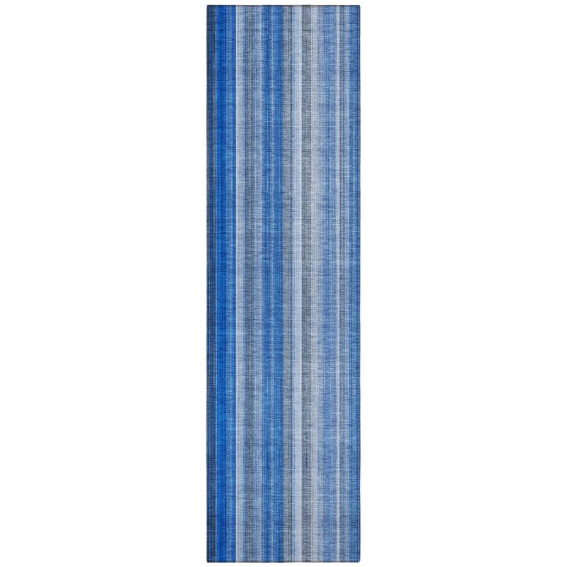Machine Washable Indoor/ Outdoor Striped Chantille Rug