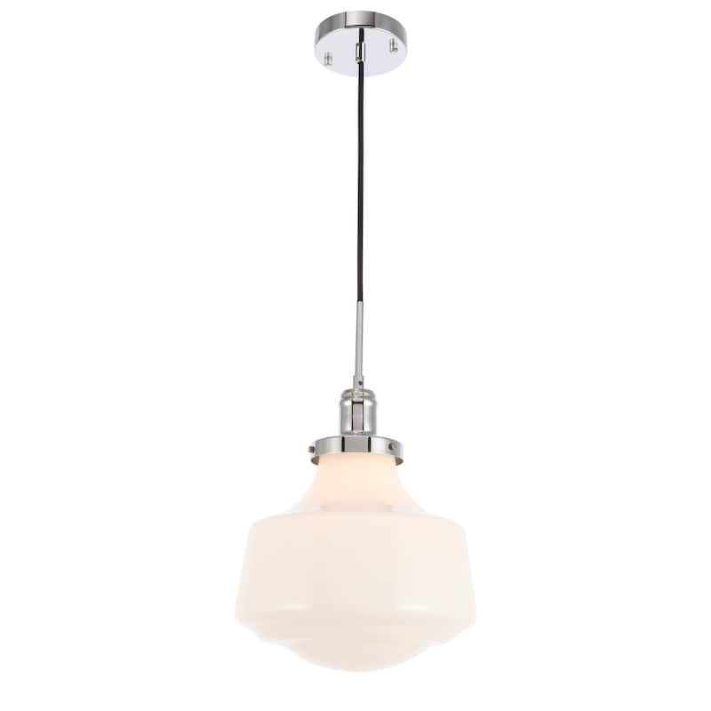 Klyli 11-inch 1-light Frosted Glass Hanging Pendant