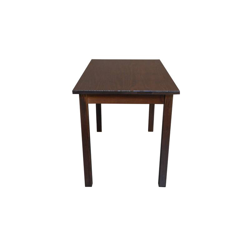 HomeRoots 48" Raw Umber Solid Wood Dining Table - 48.00 in. x 30.00 in. x 27.00 in.