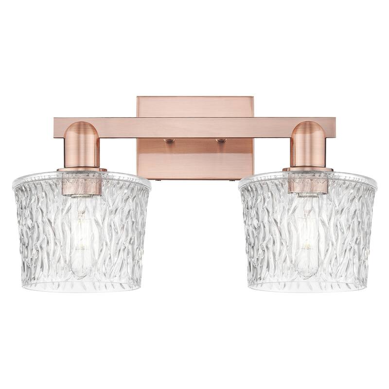Innovations Lighting 716-2W-11-18 Niagara Vanity Niagara 2 Light 18" - Antique Copper / Clear