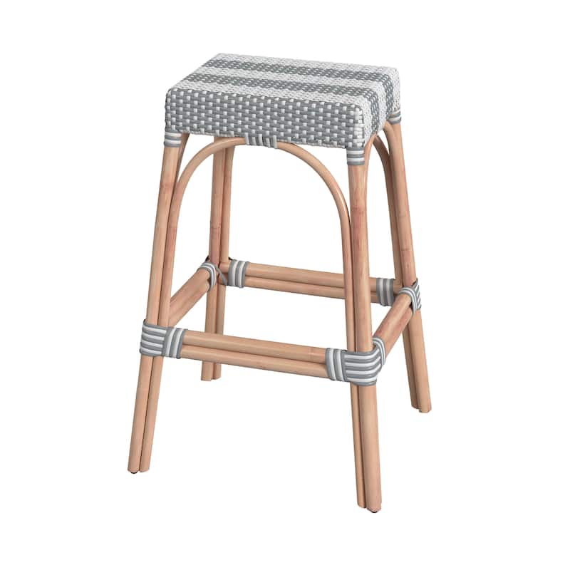 Robias Rectangular Rattan 30" Bar Stool