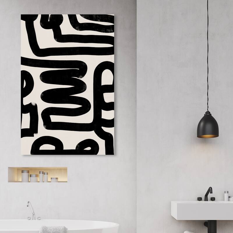 Wynwood Studio Abstract Articles II Black and Modern & Contemporary Wall Art Canvas Print