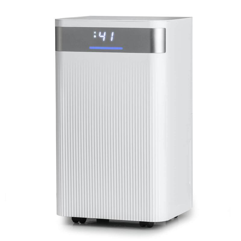 Costway 32 Pints Dehumidifier Portable Dehumidifier with 3-Color - See Details - White