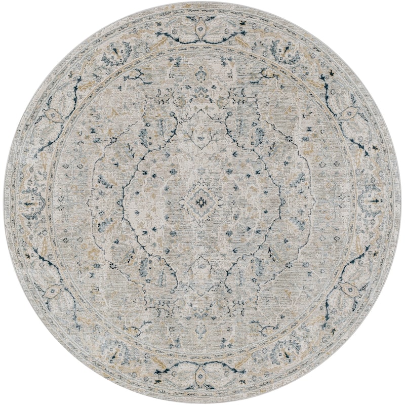 Livabliss Casual Brunswick Medallion Area Rug - 5'3" x 5'3" Round - Sage