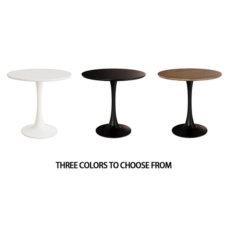 Round Dining Table,31.5" Tulip Table Dining Table 2-4 People with MDF Table Top & Pedestal Base