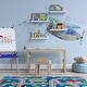 preview thumbnail 3 of 6, Wallniture Denver 14" Floating Shelves for Kids Room Decor, White Bookshelf (Set of 4)