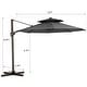 preview thumbnail 36 of 39, Pellebant 11.5 FT Double Top Patio Cantilever Umbrella, Base Not Included