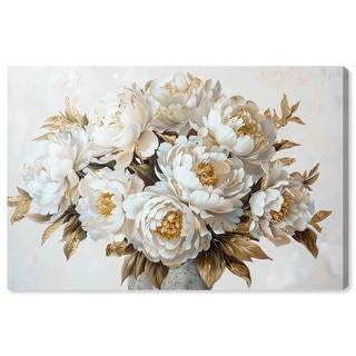 Lovely Gold Fashion Arrangement Canvas Glam Floral Art by Art Remedy ...