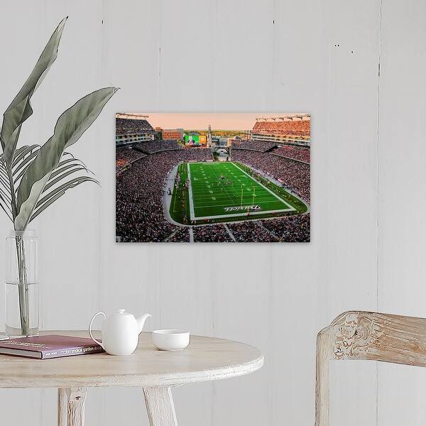 Shop Elevated View Of Gillette Stadium New England Patriots Canvas Wall Art Overstock 21006316
