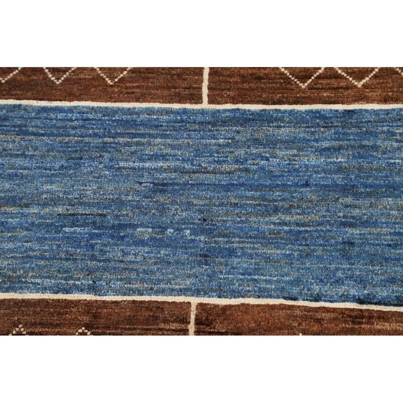 Geometric Gabbeh Kashkoli Oriental Area Rug Wool Hand-knotted Carpet - 3'10" x 6'5"