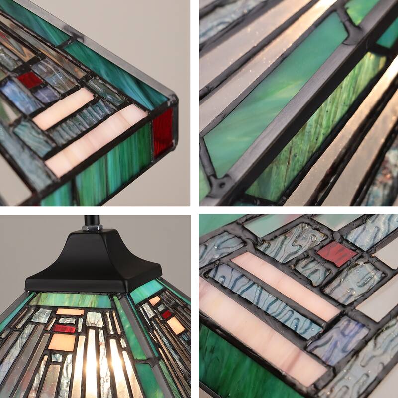 Tiffany-Style 1-Light Mission Ceiling Pendant 12" Shade