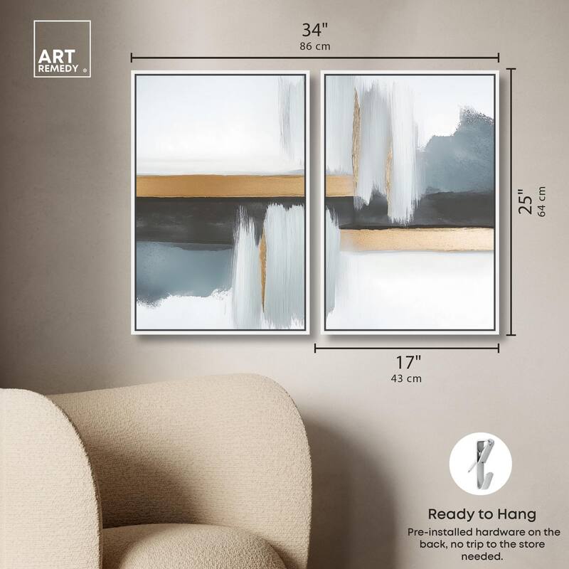Azure Horizon II Canvas Set of 2 by Art Remedy