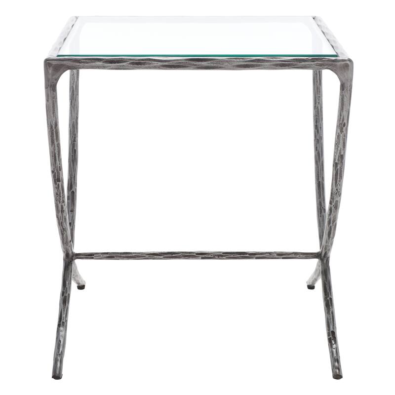 SAFAVIEH Couture Bessy Square Metal Accent Table - 18 In. W x 18 In. D x 20 In. H - 18"W x 18"D x 20"H