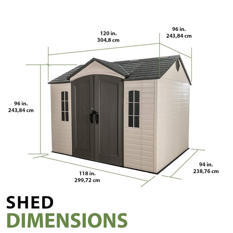 The Lifetime 10 ft. x 8 ft. Outdoor Storage Shed