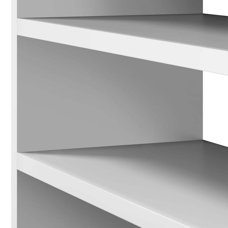 Moasis 8 Tiers Free Standing Shoe Cabinet with Hidden Bench, 70.9'' Tall Shoe Racks with Open Storage & High Boots Cubby